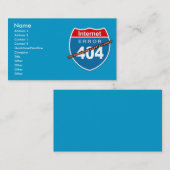 Carte De Visite Erreur Internet 404 (Devant / Derrière)