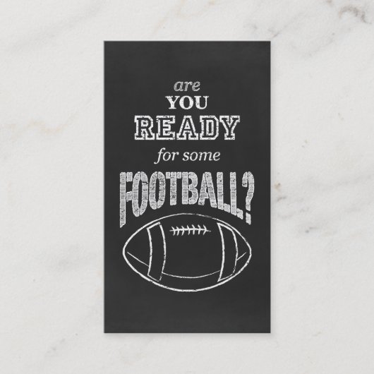Carte De Visite es-tu prêt pour du football ? (Devant)