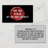 Carte De Visite Es-tu scellé par le Saint-Esprit chrétien (Devant / Derrière)