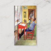 Carte De Visite Esbjorn faisant ses devoirs par Carl Larsson (Dos)