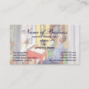 Carte De Visite Esbjorn faisant ses devoirs par Carl Larsson