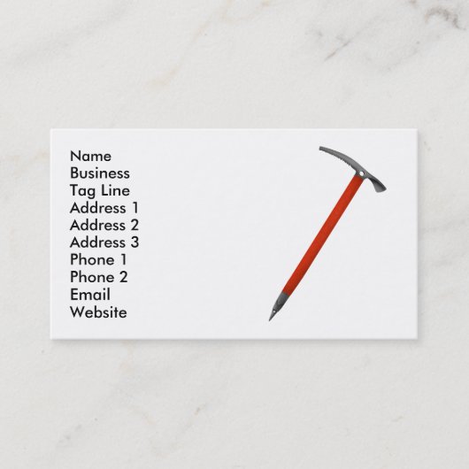 Carte De Visite Escalade de glace - Activités d'enseignement extér (Devant)