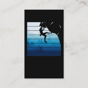 Carte De Visite Escalade de roche Retro Hommes Mountain Climber