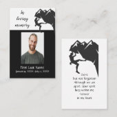 Carte De Visite Escalade Memorial Pocket Keepsaké Mountain Rock (Devant / Derrière)