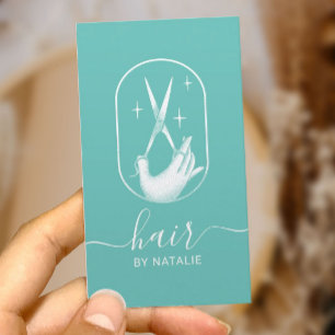 Carte De Visite Escalier de la liste de cheveux ciseaux et logo ma