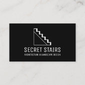 Carte De Visite Escalier Triangle Échelle d'Architecture Noire (Devant)