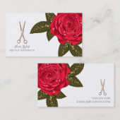 Carte De Visite Escaliers en or Rose humide (Devant / Derrière)