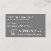 Carte De Visite Escaliers minimalistes gris (Dos)