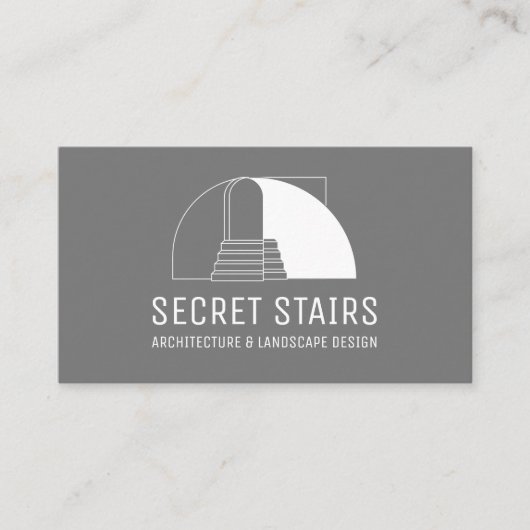 Carte De Visite Escaliers minimalistes gris (Devant)