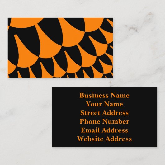 Carte De Visite Escaliers orange et noir (Devant / Derrière)