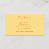 Carte De Visite Escaliers Retro Happy Orange (Dos)