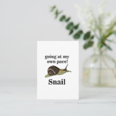 Carte De Visite Escargot Qui Va À Mon Propre Pace Drôle Escargot (Debout devant)
