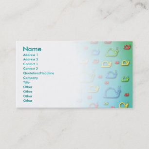 Carte De Visite Escargots colorés partout