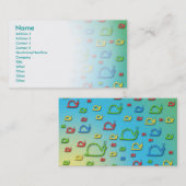 Carte De Visite Escargots colorés partout (Devant / Derrière)