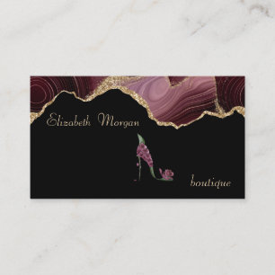 Carte De Visite Escarpins Élégants Professionnels Rouge Agate