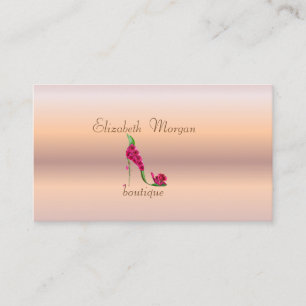 Carte De Visite Escarpins Rose Gold Élégants et Stylés de Qualité 
