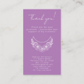 Carte De Visite Esoteric Psychic moderne Photo Merci client (Dos)