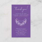 Carte De Visite Esoteric Psychic moderne Photo Merci client (Dos)