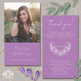 Carte De Visite Esoteric Psychic moderne Photo Merci client