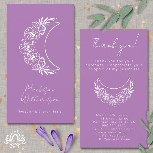 Carte De Visite Esoteric Psychic moderne Photo Merci client