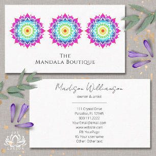 Carte De Visite Ésotérique Mandala Holistic Metaphysical Boho Brig