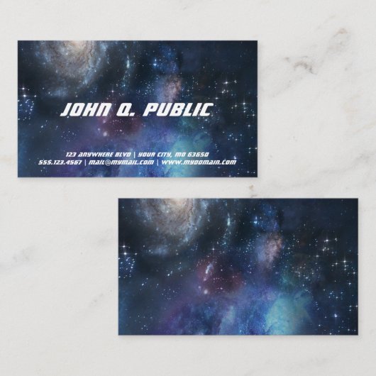 Carte De Visite Espace (Devant / Derrière)