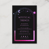 Carte De Visite Espace astronomique mystique noir violet de la Lun (Devant)