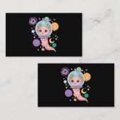 Carte De Visite Espace Axolotl Kawaii Pastel Goth Anime Aesthétiqu (Devant / Derrière)