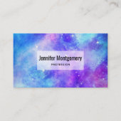 Carte De Visite Espace de galaxie violet et bleu Abstrait (Devant)