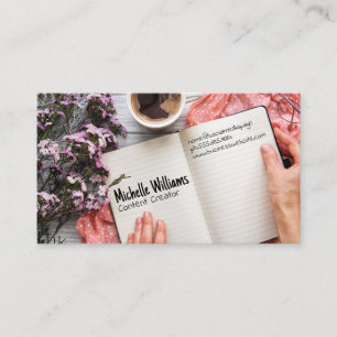 Carte De Visite Espace de travail du bureau d'accueil