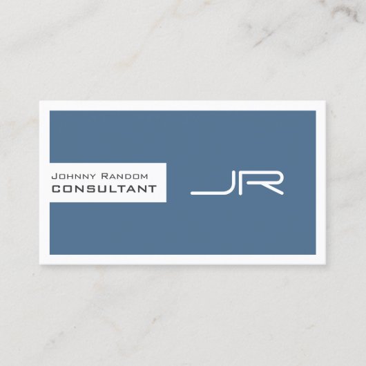 Carte De Visite Espace encadré moderne avec logo et code QR (Devant)