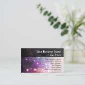 Carte De Visite Espace Extérieur Galactique Violet (Debout devant)