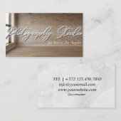 Carte De Visite Espace Studio Photographie à louer (Devant / Derrière)