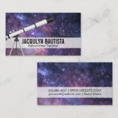 Carte De Visite Espace | Télescope scientifique (Devant / Derrière)