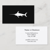 Carte De Visite Espadon blanc (Devant / Derrière)