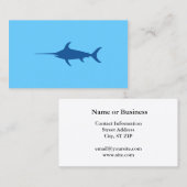 Carte De Visite Espadon bleu (Devant / Derrière)