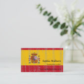 Carte de visite espagnol de drapeau (Debout devant)