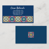 Carte de visite espagnol élégant moderne de tuile (Devant / Derrière)