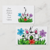 Carte de visite espiègle de minou (Devant / Derrière)