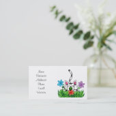 Carte de visite espiègle de minou (Debout devant)