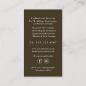 Carte De Visite Espresso Martini Cocktail Bartender professionnel (Dos)