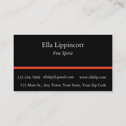 Carte De Visite Esprit bohémien Abstrait (Dos)