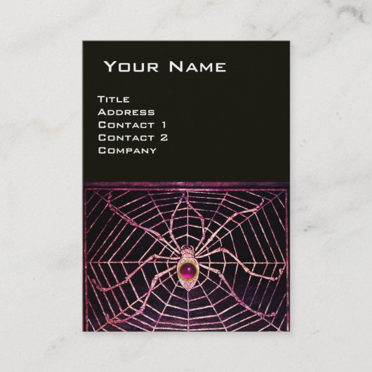 Carte De Visite ESPRIT ET WEB rose Fuchsia violet Améthyste noir (Devant)