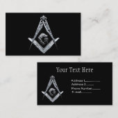 Carte De Visite Esprit maçonnique (Argent) (Devant / Derrière)