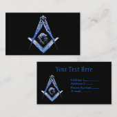 Carte De Visite Esprit maçonnique (bleu) (Devant / Derrière)