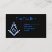 Carte De Visite Esprit maçonnique (bleu) (Dos)