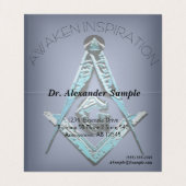 Carte De Visite Esprit maçonnique (bleu clair) (Intérieur déplié)