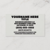 Carte De Visite Esquisse Artiste d'esquisse (Dos)