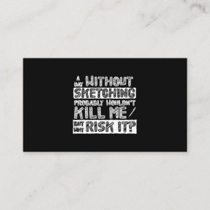 Carte De Visite Esquisse crayon dessin stylo Encre Artistes