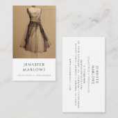 Carte De Visite Esquisse de mode sur mesure pour fabricant de ress (Devant / Derrière)